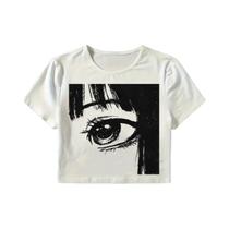 Camiseta Estilo Retro Hip-Hop Y2K Para Mulheres, Top Versátil Para Primavera E Verão, Estilo Coreano