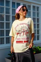 Camiseta Estonada de Algodão Girls Festival Taisa Camiseta Estonada de Algodão Girls Festival Taisa