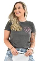 Camiseta Estonada Feminina Heart Cat