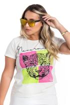 Camiseta Estonada Feminina Nevermind Off White