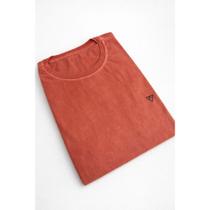 Camiseta estonada zero encolhimento + basica logo bordado 100%algodão