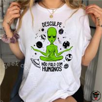 Camiseta ET Aliens Não falo com Humanos