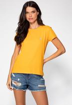 Camiseta Etiqueta Guess Triangulo Amarelo Queimado
