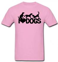 Camiseta Eu amo Dogs fornecedor M&M Presentes Personalizados