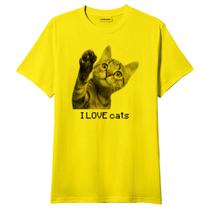 Camiseta Eu Amo Gatos Gato Cat Pet