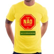 Camiseta Eu digo não para as bebidas - Foca na Moda