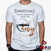 Camiseta Evanescence 100% Algodão South America Tour 2023 Rock Geeko