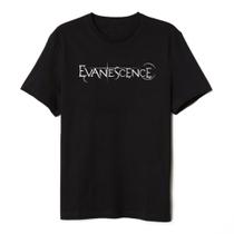 Camiseta Evanescence Preta Básica Algodão Lançamento Camiseta Evanescence Preta Básica Algodão Lançamento
