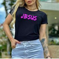 Camiseta Evangélica Feminina Blusa Feminina Variadas Cores Estilosa T-shirt Estampa Jesus Religiosa