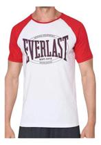 Camiseta Everlast Branca E Vermelha - Tamanho G