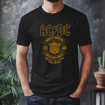 Camiseta Exclusiva Banda Acdc Dirty Deeds 10% Algodão