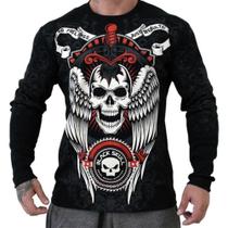 Camiseta faca na caveira com asas - Black Skull Camiseta faca na caveira com asas - Black Skull