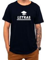 Camiseta Faculdade Letras Curso Universidade 100% Algodão Camiseta Faculdade Letras Curso Universidade 100% Algodão