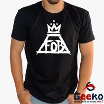 Camiseta Fall Out Boy 100% Algodão FOB Rock Geeko Camiseta Fall Out Boy 100% Algodão FOB Rock Geeko