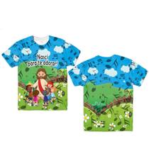 Camiseta Fardamento Uniforme Tema Nasci para te Adorar Camiseta Fardamento Uniforme Tema Nasci para te Adorar