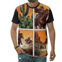 Camiseta Faroeste História Em Quadrinhos Western Deserto