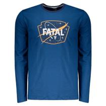 Camiseta Fatal Constellation Manga Longa Azul