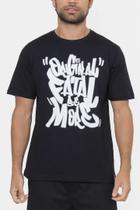 Camiseta Fatal Surf Algodão Manga Curta Estampada Grafite