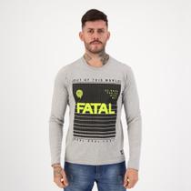 Camiseta Fatal World Manga Longa Masculina