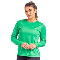 Camiseta Fator de Protecao UV50+ Feminina II Manga Longa Verde