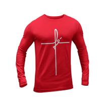 Camiseta Fé Jesus Manga Longa Religiosa Evangélica Camiseta Fé Jesus Manga Longa Religiosa Evangélica