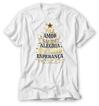 Camiseta feliz ano novo blusa reveillon paz amor blusa branca ano novo