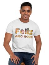 Camiseta Feliz Ano Novo Réveillon Branca