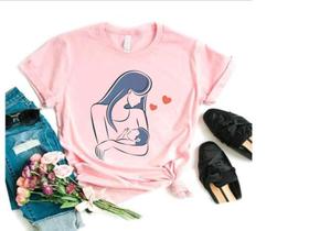 Camiseta Feliz dia das Mães Rosa Lindo Presente - Bella Gis