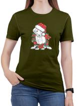 Camiseta Feliz Natal 100% Algodão Tshirt Feminina Camiseta Cristã 100% Algodão T-shirt Feminina Gospel Exodo