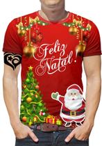 Camiseta Feliz Natal Masculina Blusa Papai Noel Presentes E2