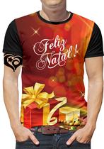Camiseta Feliz Natal PLUS SIZE Masculina Blusa Papai Noel E1