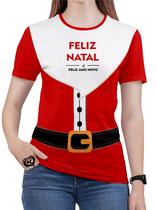 Camiseta Feliz Natal PLUS SIZE Papai Noel Feminina Blusa RP