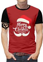 Camiseta Feliz Natal PLUS SIZE Papai Noel Masculina Blusa