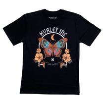 Camiseta Fem Hurley HYTS010730 Butterfly - Preto