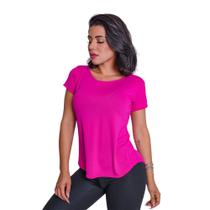 Camiseta feminina academia fitness treino dry Pink