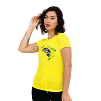 Camiseta Feminina Academia Treinar Dry Fitness Brasil Copa