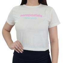 Camiseta Feminina Aeropostale Cropped Bege Cru - 9890