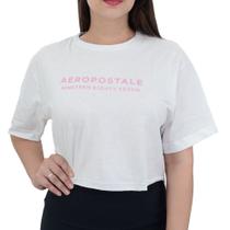 Camiseta Feminina Aeropostale Cropped Branca - 98901
