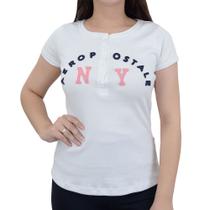 Camiseta Feminina Aeropostale MC Bordada Branca - 98901