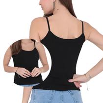 Camiseta Feminina Alça Básica Modelagem Justa Lisa Radiosa Camiseta Feminina Alça Básica Modelagem Justa Lisa Radiosa