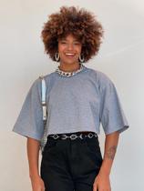 Camiseta Feminina Algodão Cropped Manga Ampla Hannah