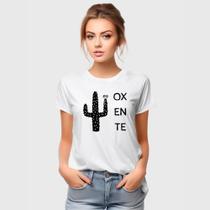 Camiseta Feminina Algodão Estampa Oxente Casual