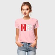 Camiseta Feminina Algodão Estampada New York City Casual