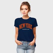 Camiseta Feminina Algodão Estampada NY Casual