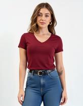 Camiseta Feminina Algodão Gola V Manga Curta Camiseta Feminina Algodão Gola V Manga Curta