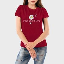 Camiseta Feminina Algodão Margarida Premium