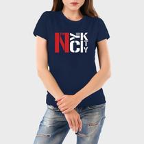 Camiseta Feminina Algodão New York Premium