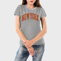 Camiseta Feminina Algodão New York Premium