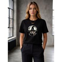 Camiseta Feminina Algodão Premium Estampa Bruxinha T-Shirt Macia Casual Camiseta Feminina Algodão Premium Estampa Bruxinha T-Shirt Macia Casual