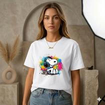Camiseta Feminina Algodão Premium Estampa Music T-Shirt Macia Casual